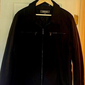 Kenneth Cole Reaction Men's Mid-Weight Quilted Lining Black Jacket Size Medium
